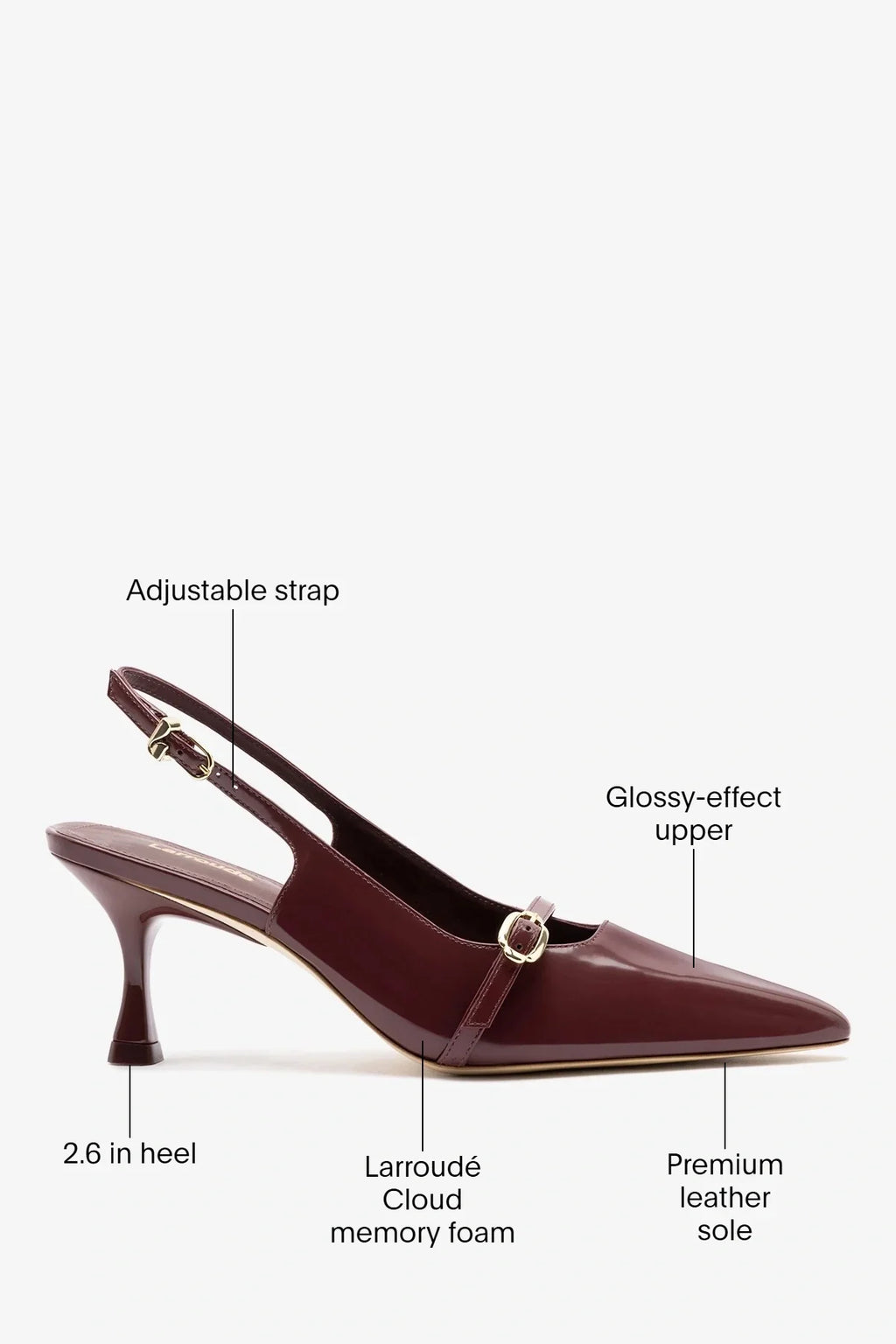 Ines Pump Burgundy Leather