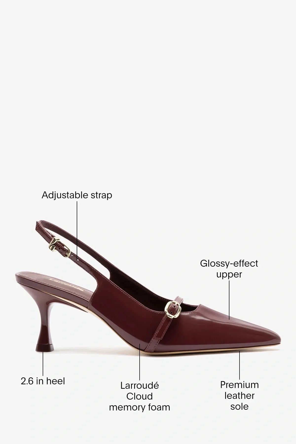 Ines Pump Burgundy Leather