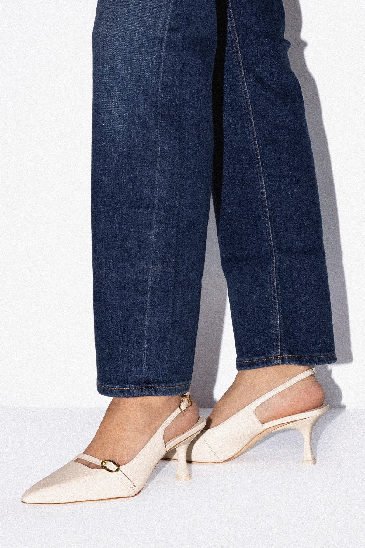 Ines Pump Ivory Leather