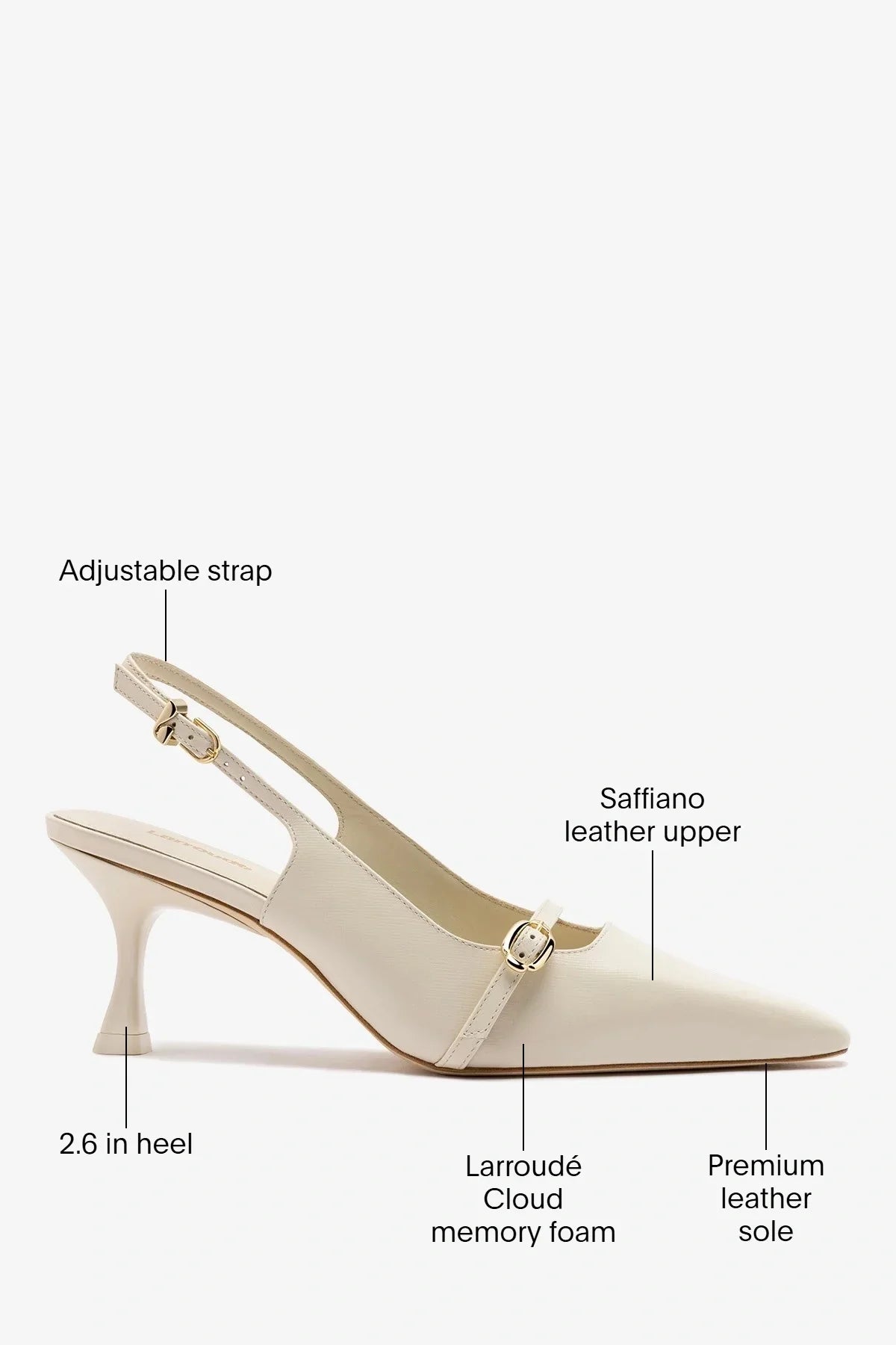 Ines Pump Ivory Leather