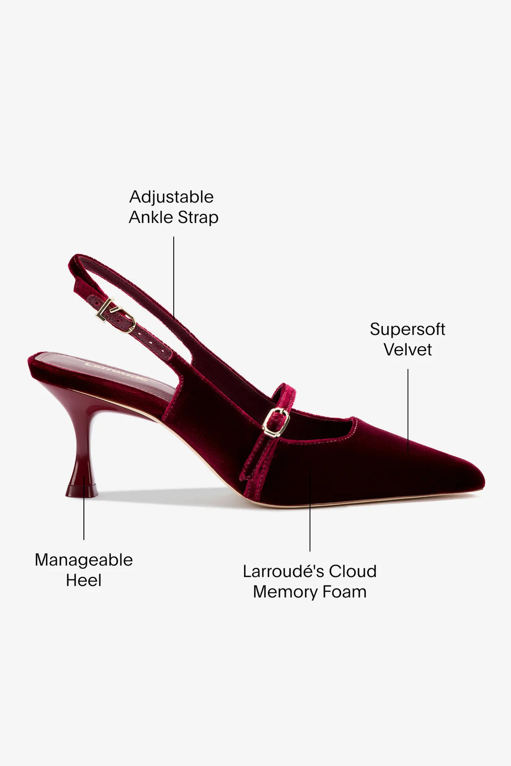 Ines Pump Wine Velvet
