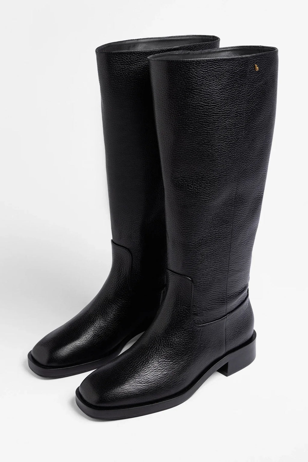 Anne Wide Boot Black Leather