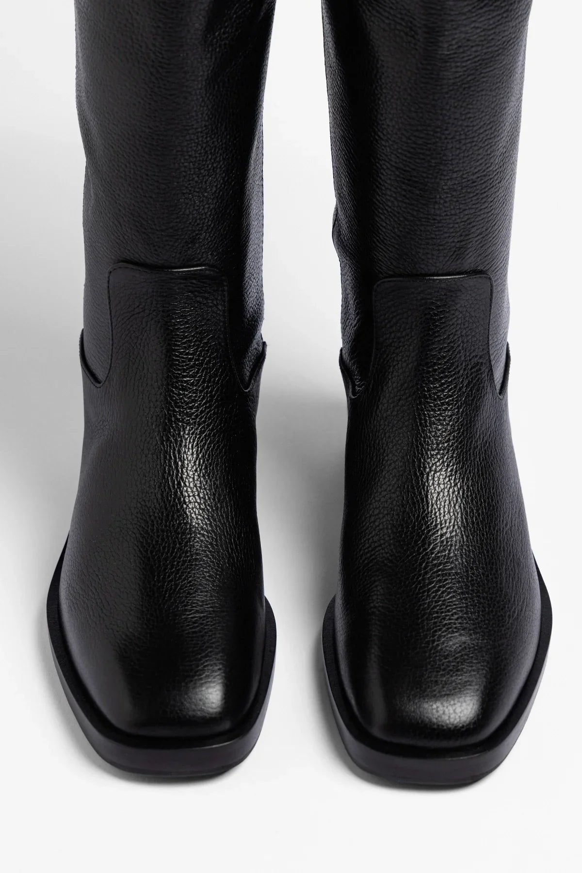 Anne Wide Boot Black Leather
