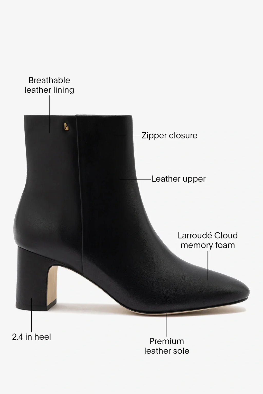Gloria Boot Black Leather