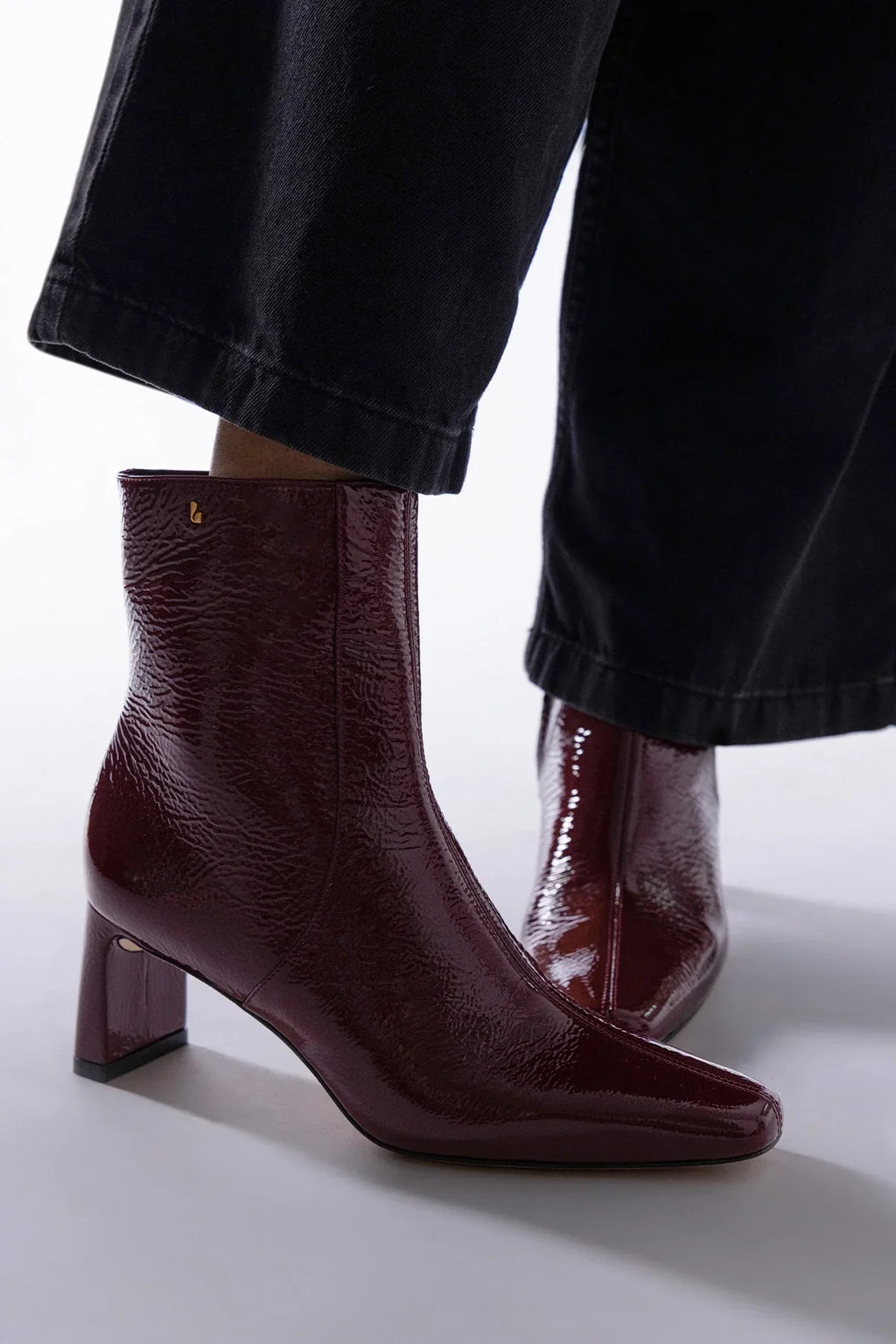 Alexis Boot Burgundy Patent Leather