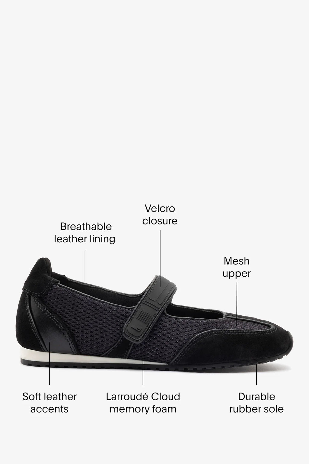 Devon Sneakerina Black Mesh