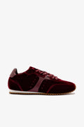 Stella Sneaker In Wine Velvet