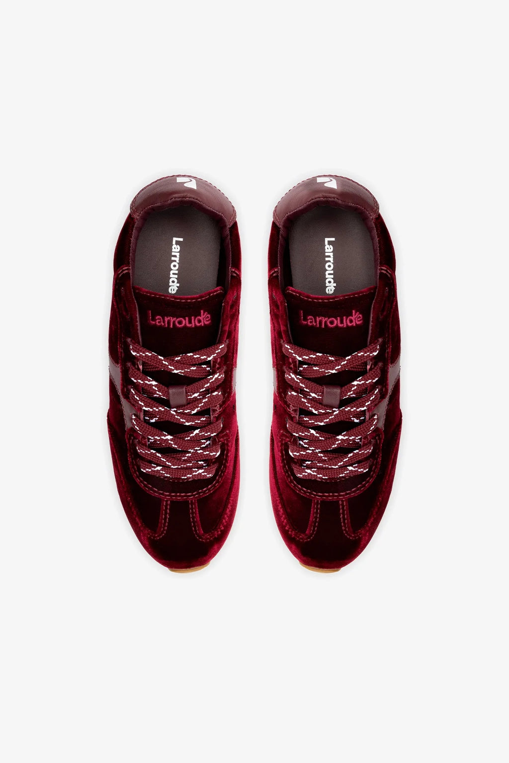 Stella Sneaker In Wine Velvet