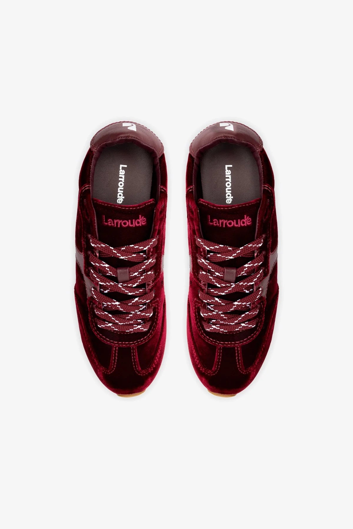 Stella Sneaker In Wine Velvet