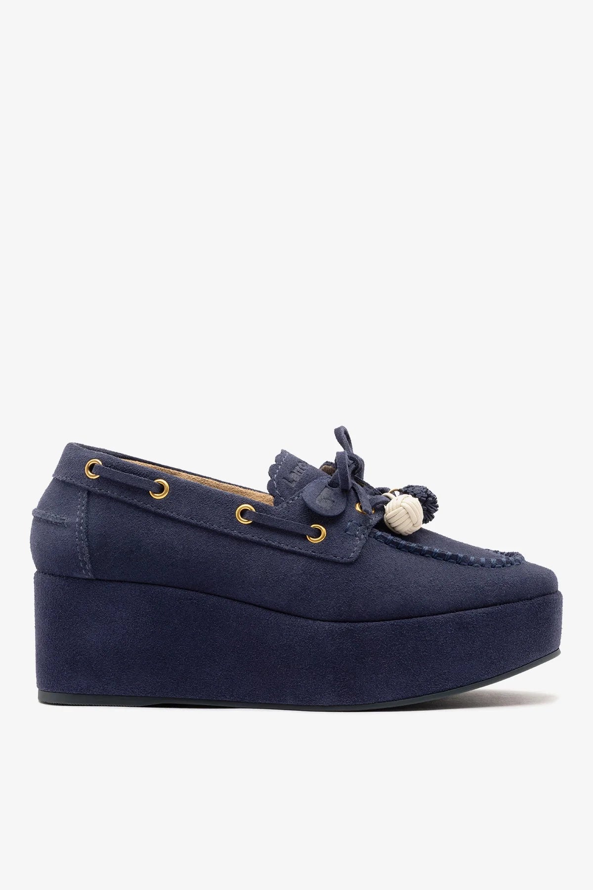 Cyprus Flatform Navy Suede
