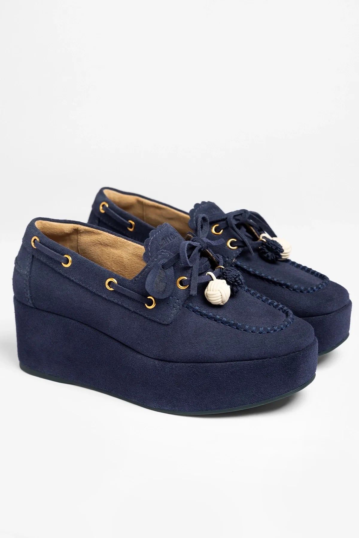 Cyprus Flatform Navy Suede