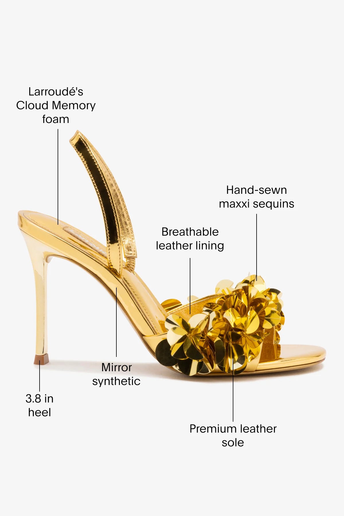 Morgan Sandal In Gold Specchio