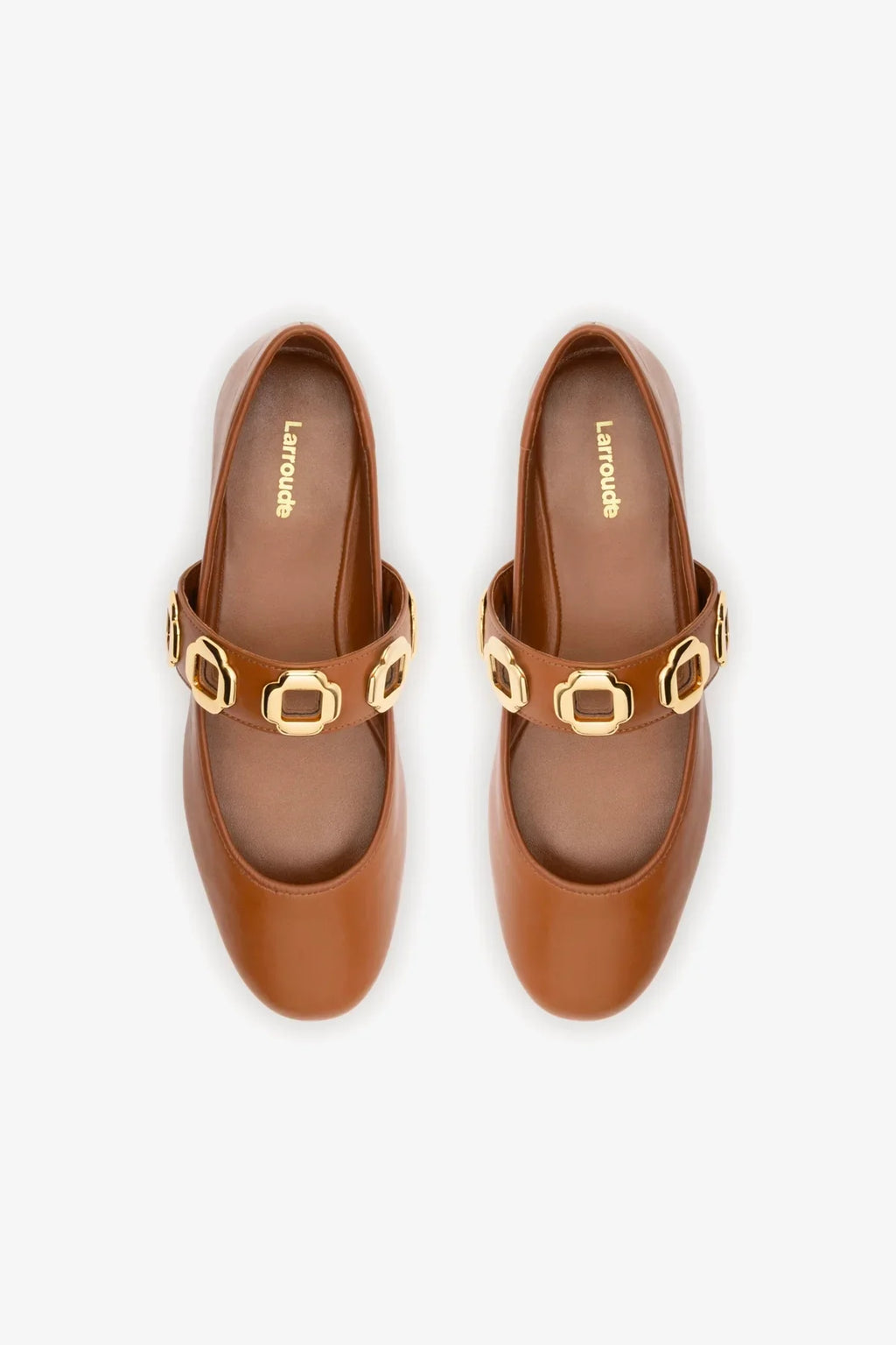 Milan Ballet Flat In Caramel Leather