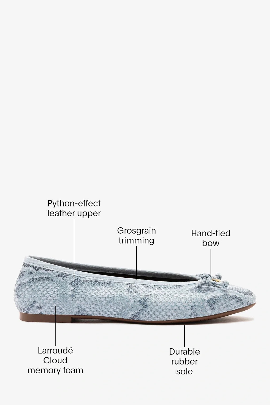 Pavlova Ballet Flat Maya Python Leather