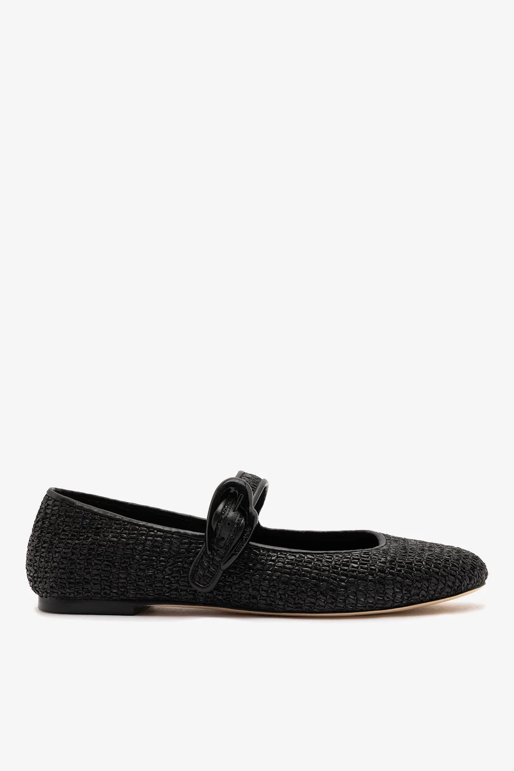 Verona Ballet Flat Black Raffia
