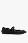 Verona Ballet Flat Black Raffia