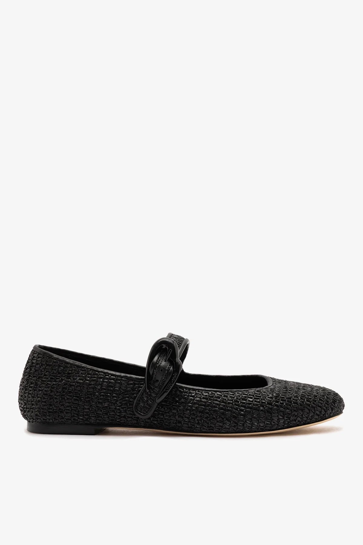 Verona Ballet Flat Black Raffia