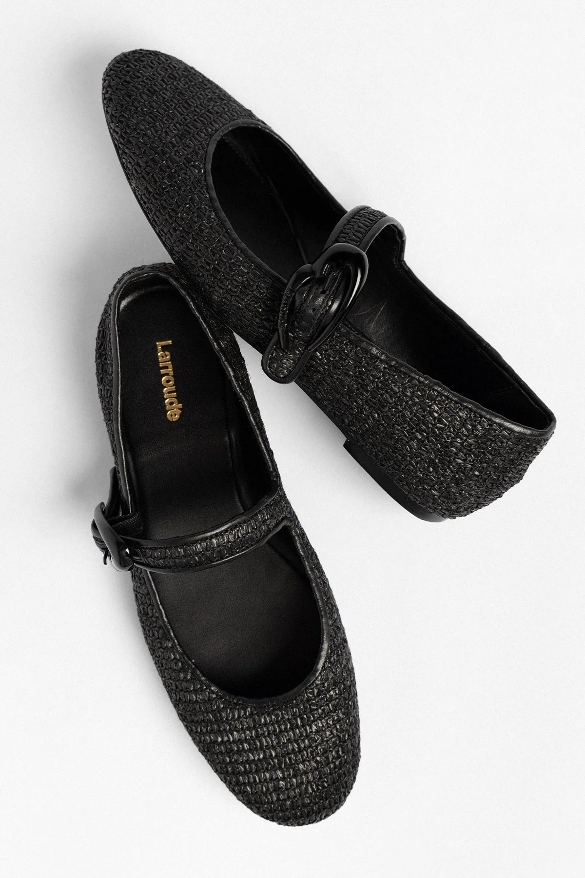 Verona Ballet Flat Black Raffia
