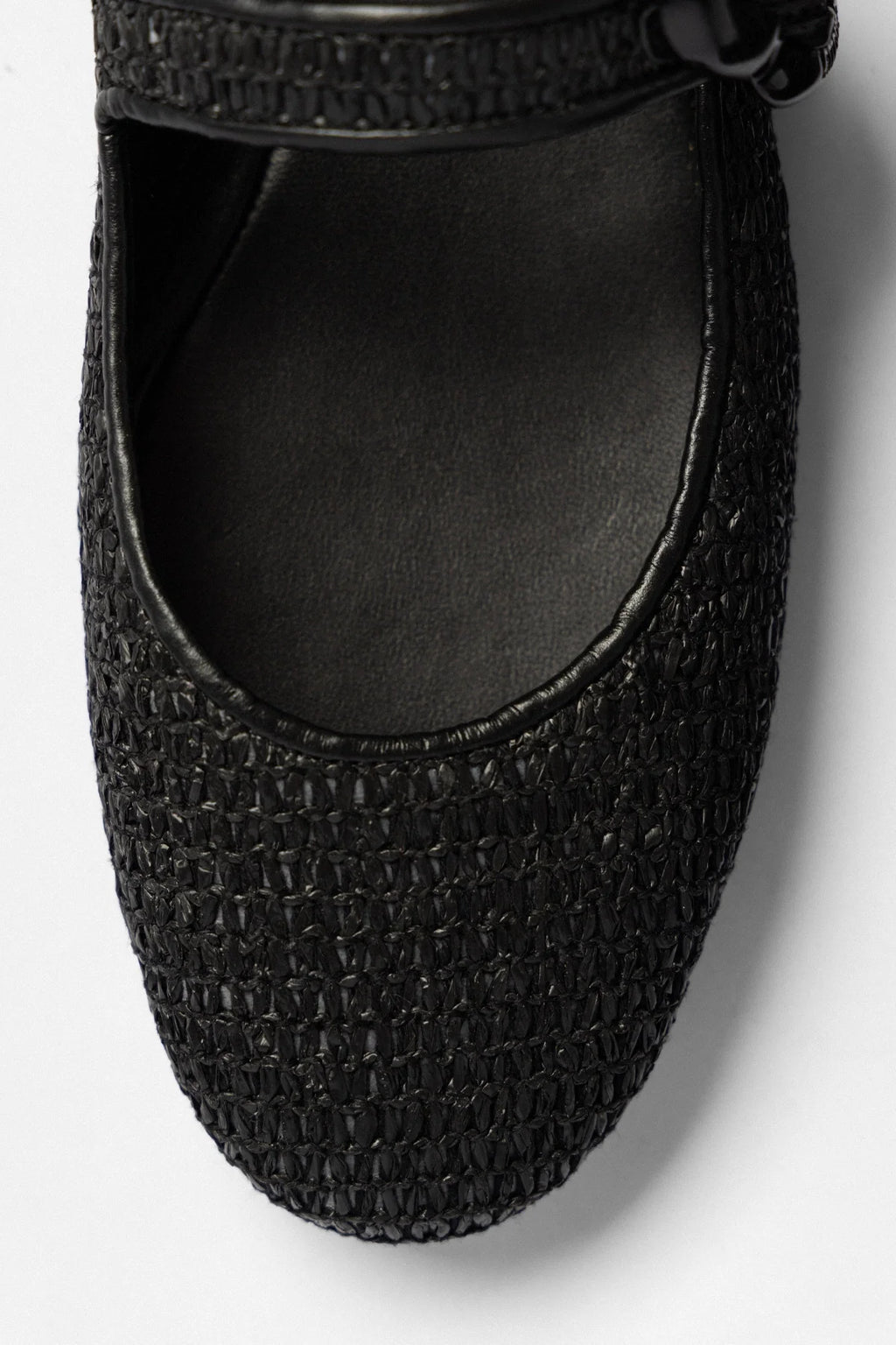 Verona Ballet Flat Black Raffia