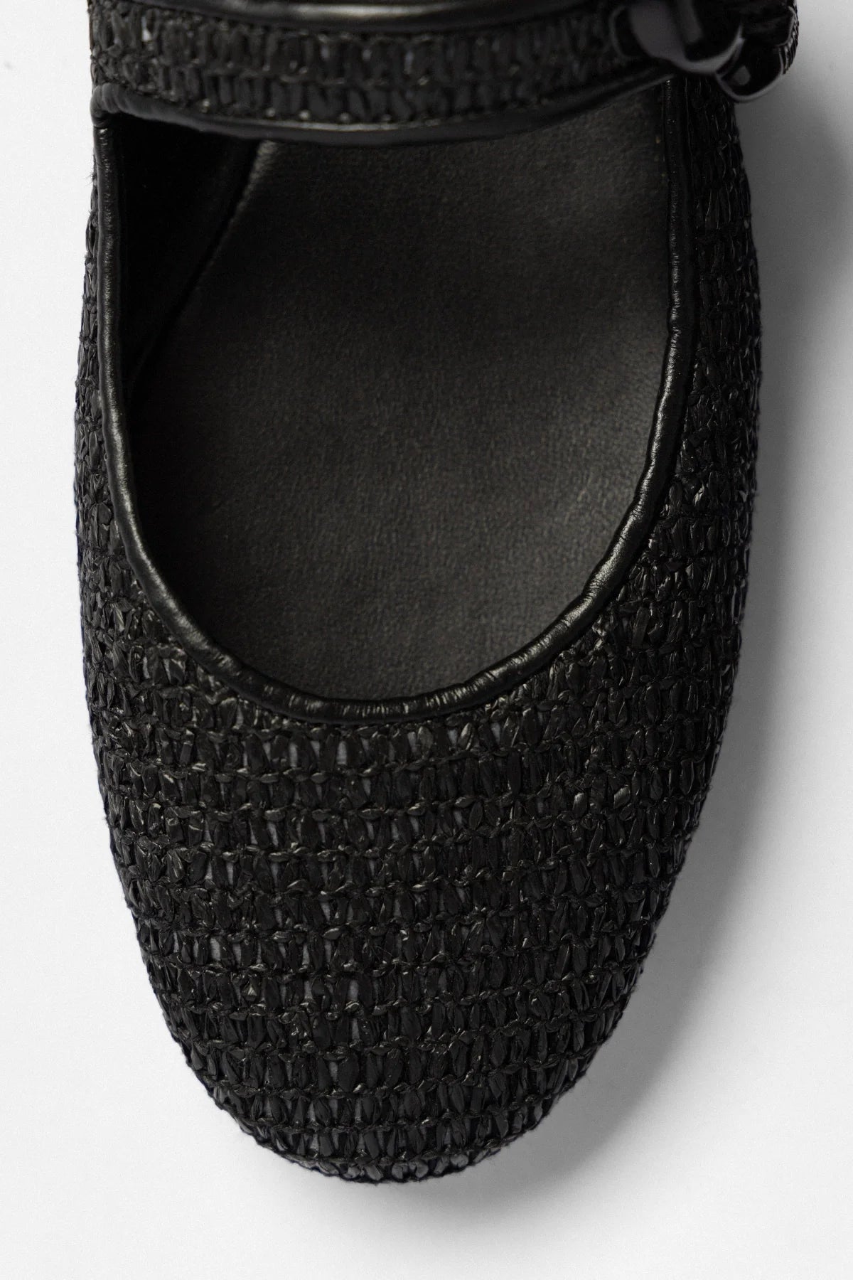 Verona Ballet Flat Black Raffia