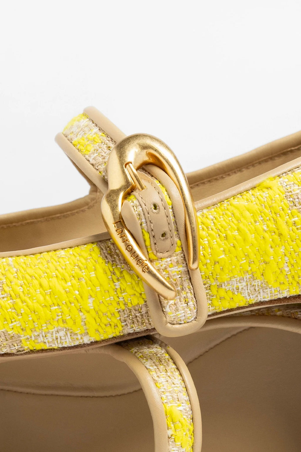 Verona Ballet Flat Yellow Printed Fabric