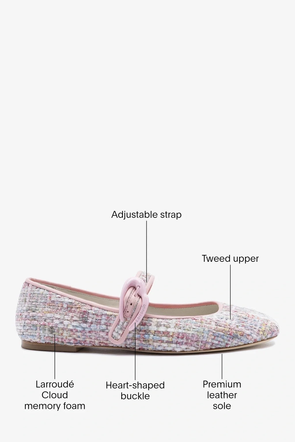 Verona Ballet Flat Tulip Printed Tweed