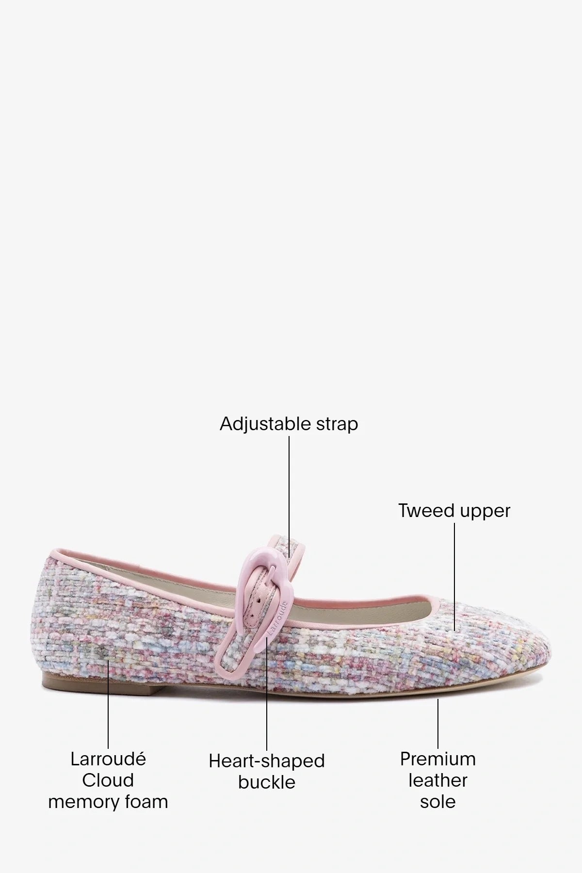 Verona Ballet Flat Tulip Printed Tweed