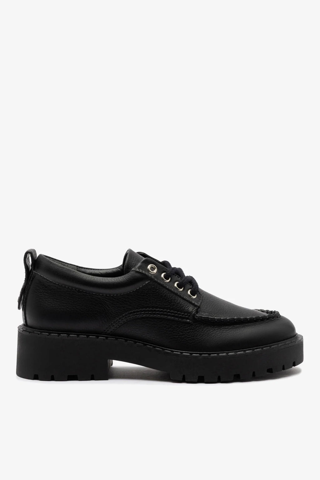 London Lace Up Loafer In Black Leather