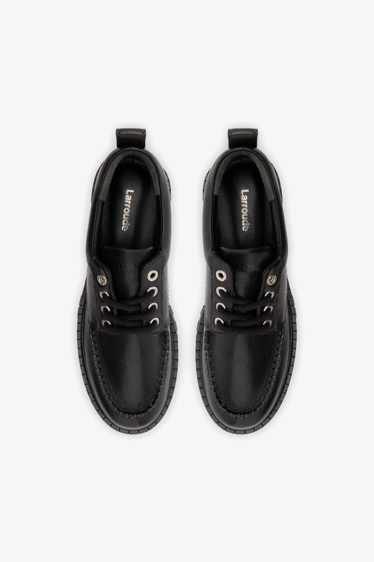 London Lace Up Loafer In Black Leather