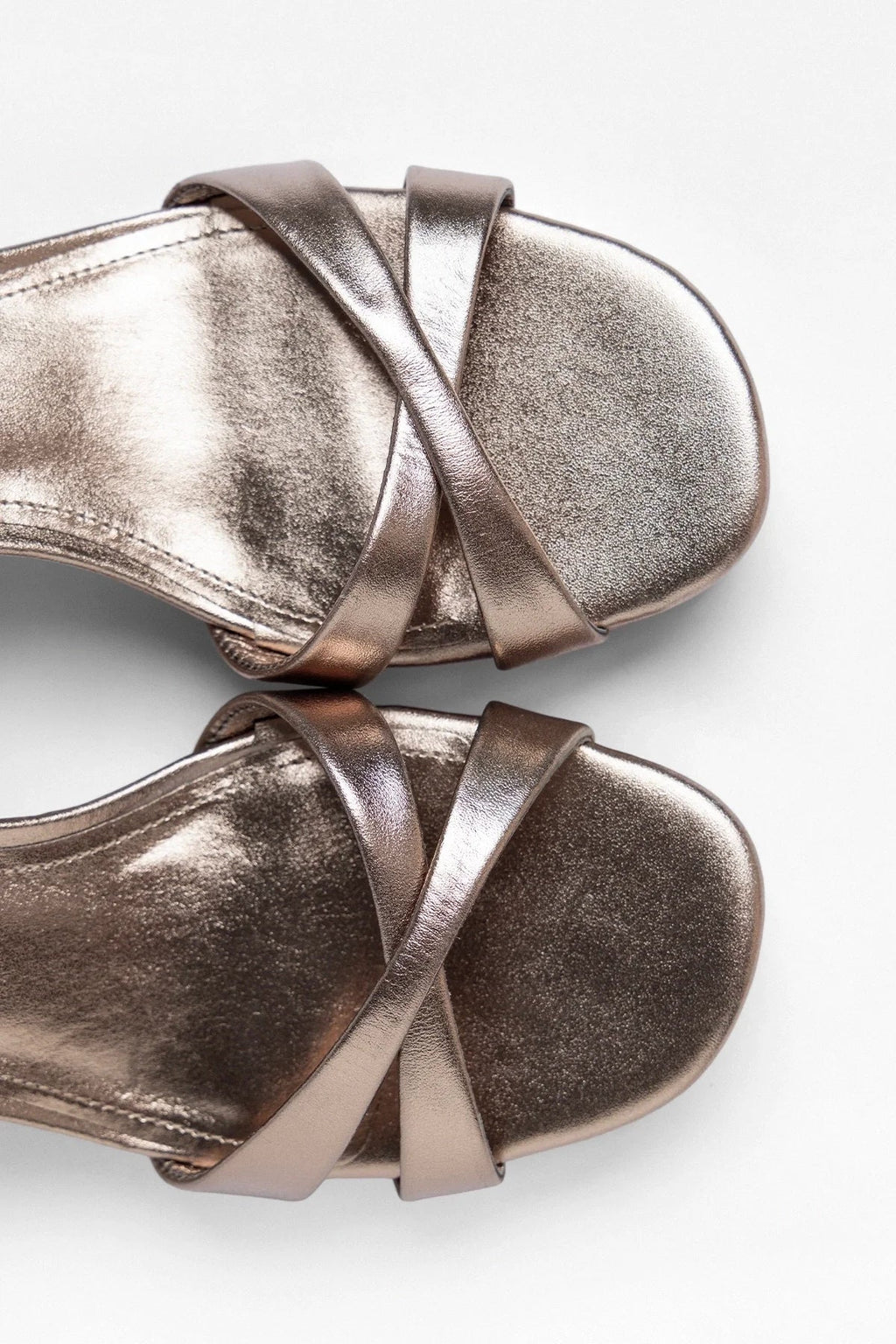 Bianca Low Platform Sandal Dusky Gold Leather