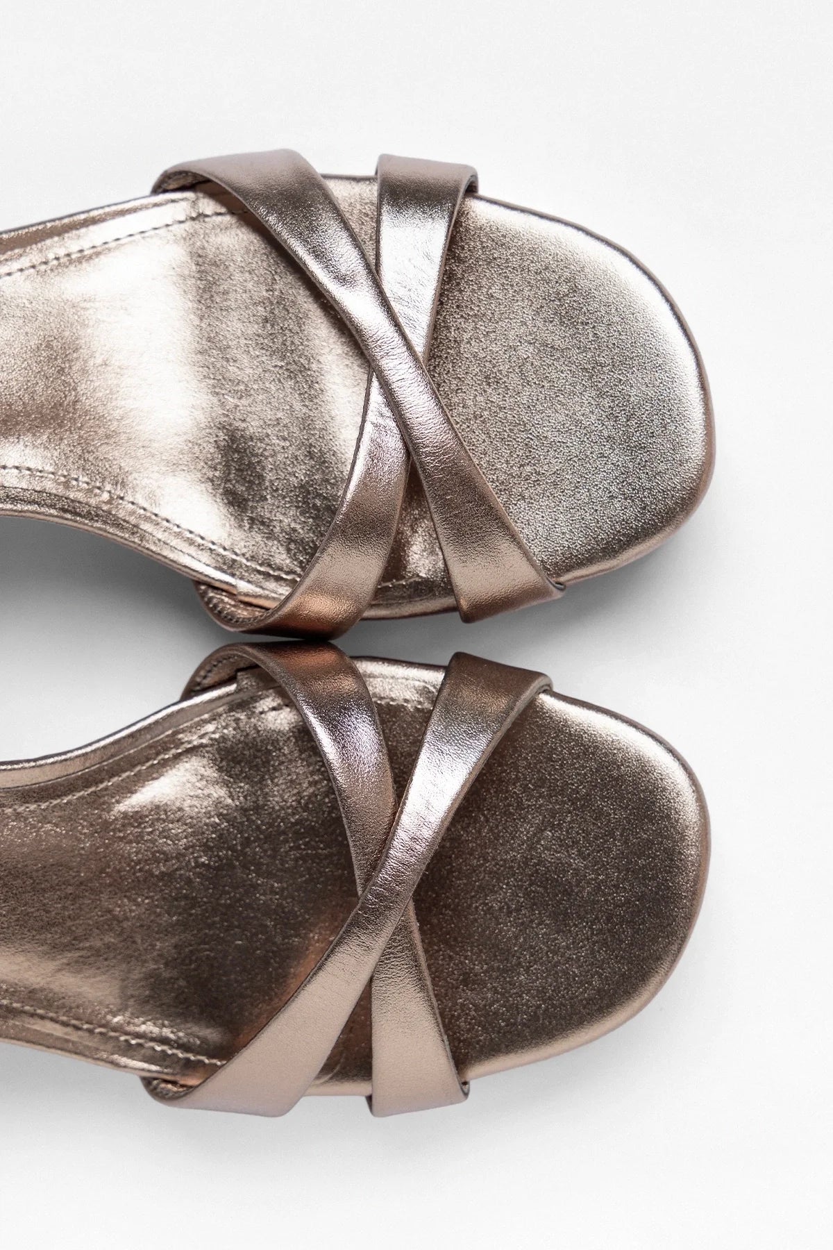 Bianca Low Platform Sandal Dusky Gold Leather