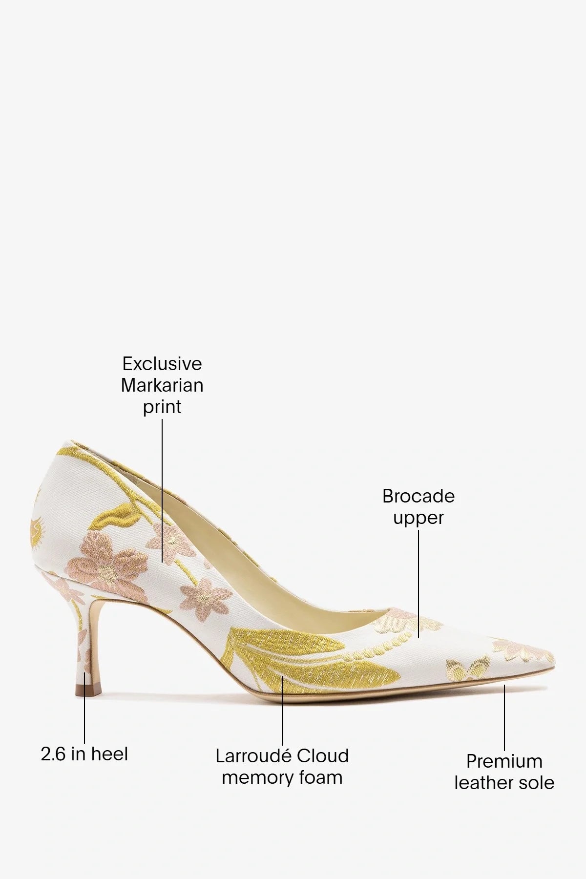 Larroudé by Markarian: Pump Mist Floral Brocade