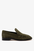 Margaux Loafer Olive Croco Suede