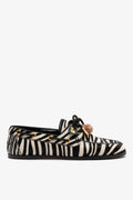 Cyprus Boat Shoe Zebra Hair Leather