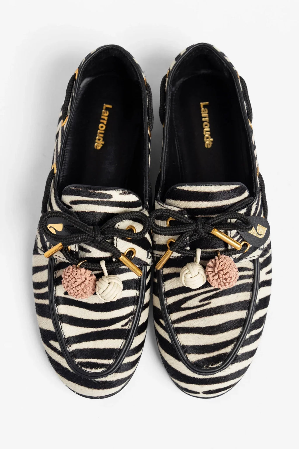 Cyprus Boat Shoe Zebra Hair Leather