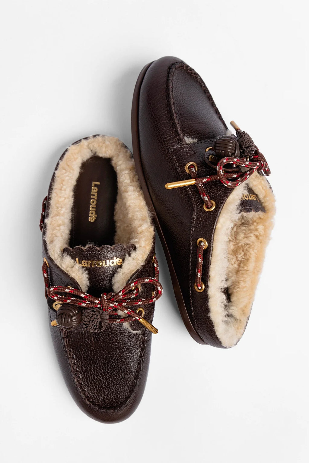 Cyprus Shearling Mule Brown Leather