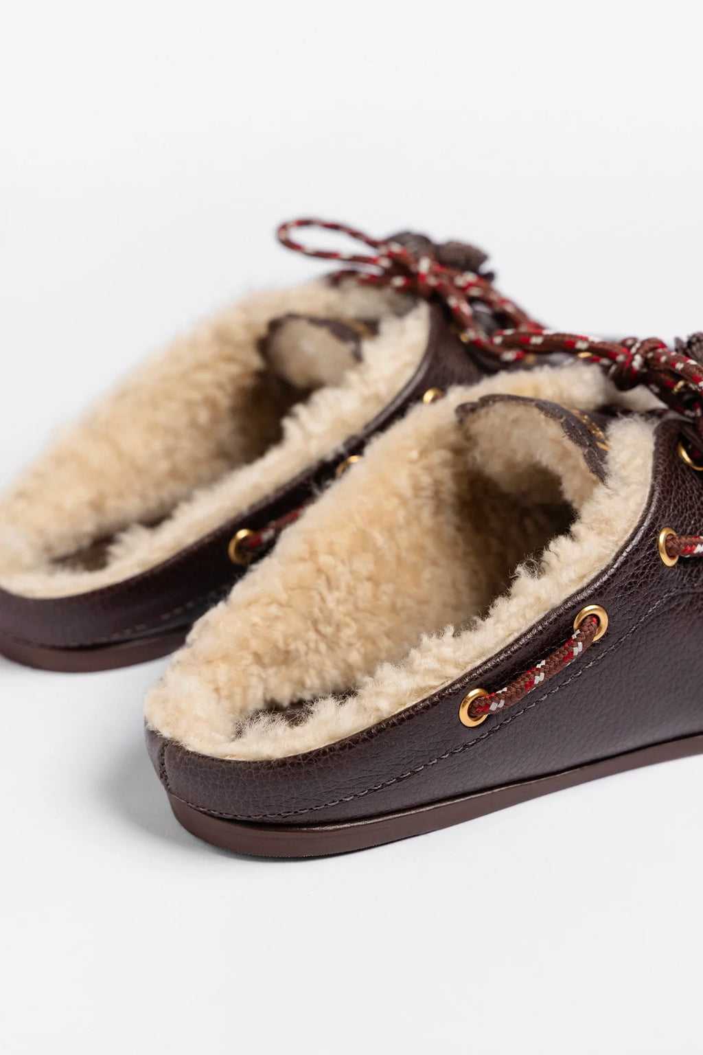 Cyprus Shearling Mule Brown Leather