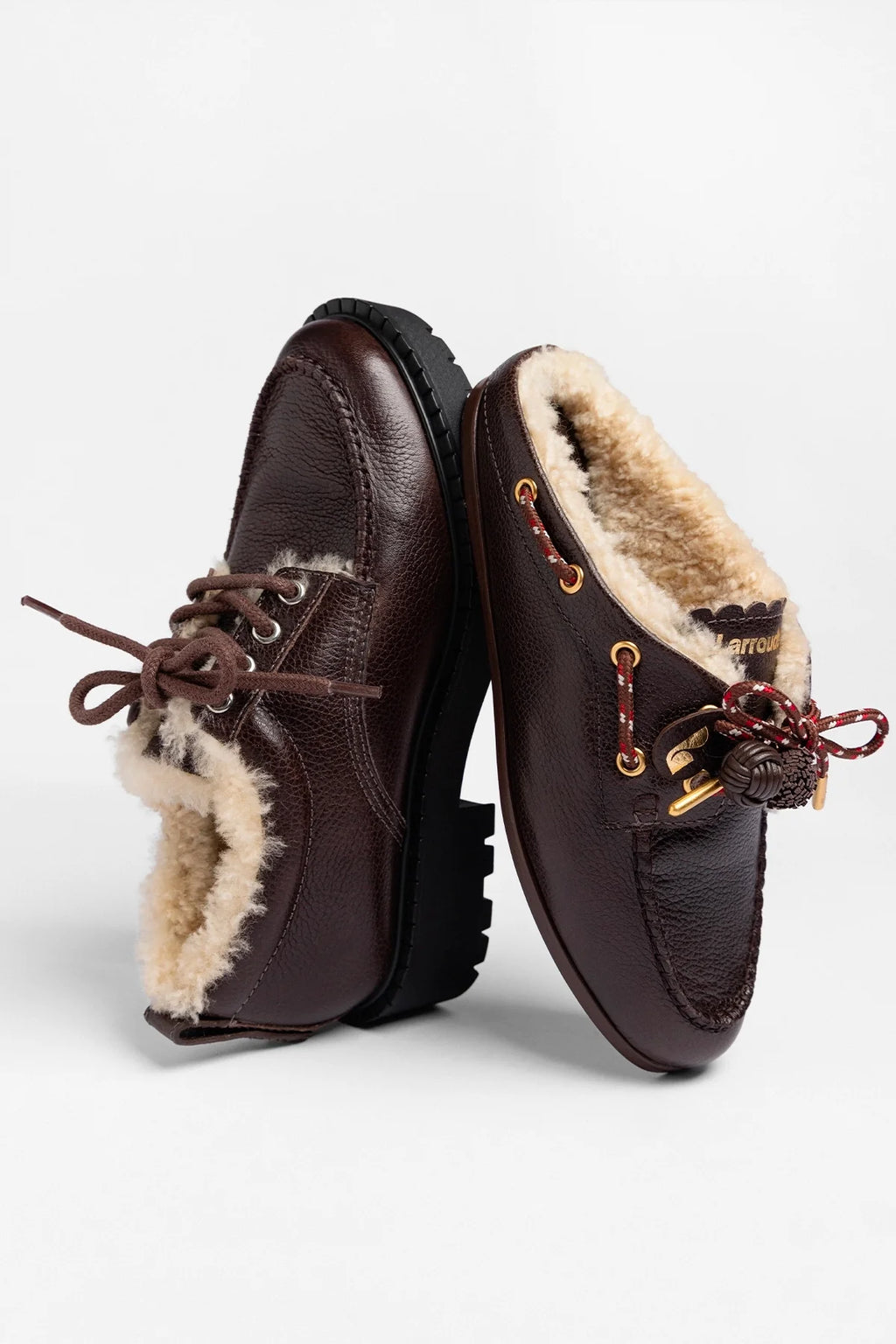 Cyprus Shearling Mule Brown Leather