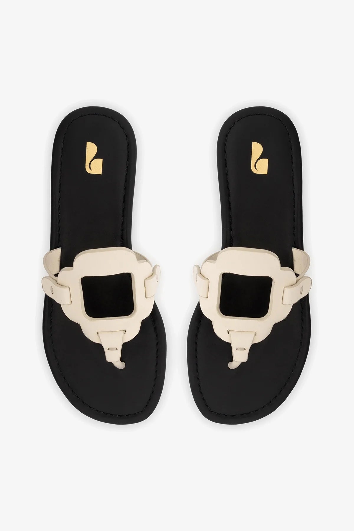 Margherita Thong Sandal In Ivory Leather