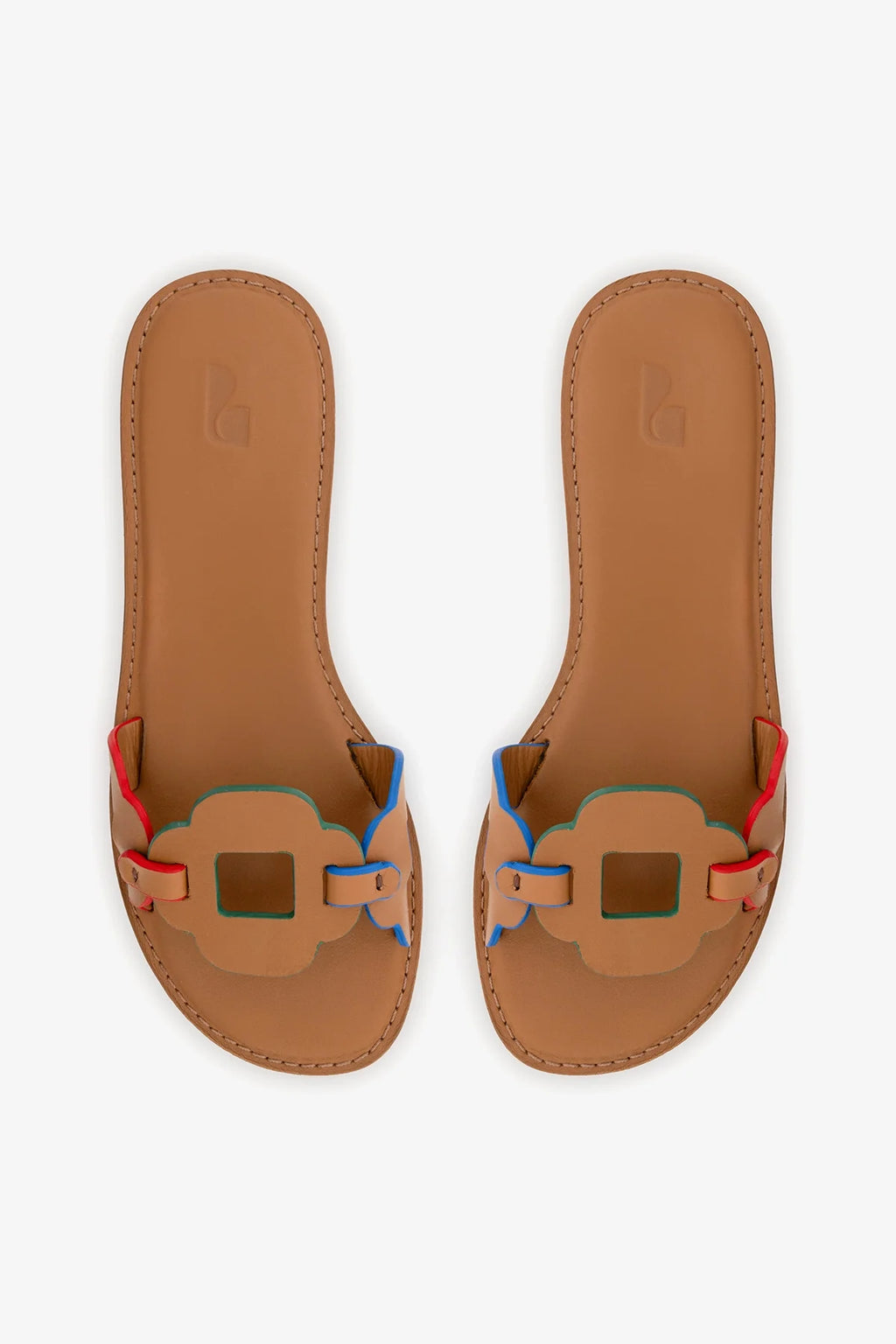 Margherita Slide In Caramel Leather
