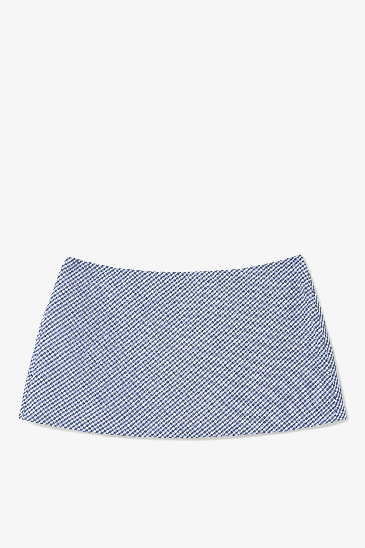 Ava Mini Skirt Navy Gingham Cotton