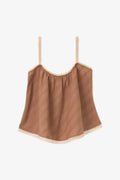 The Perfect Tank Top Mocha Striped Cotton