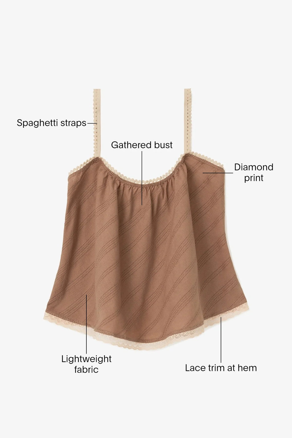 The Perfect Tank Top Mocha Striped Cotton