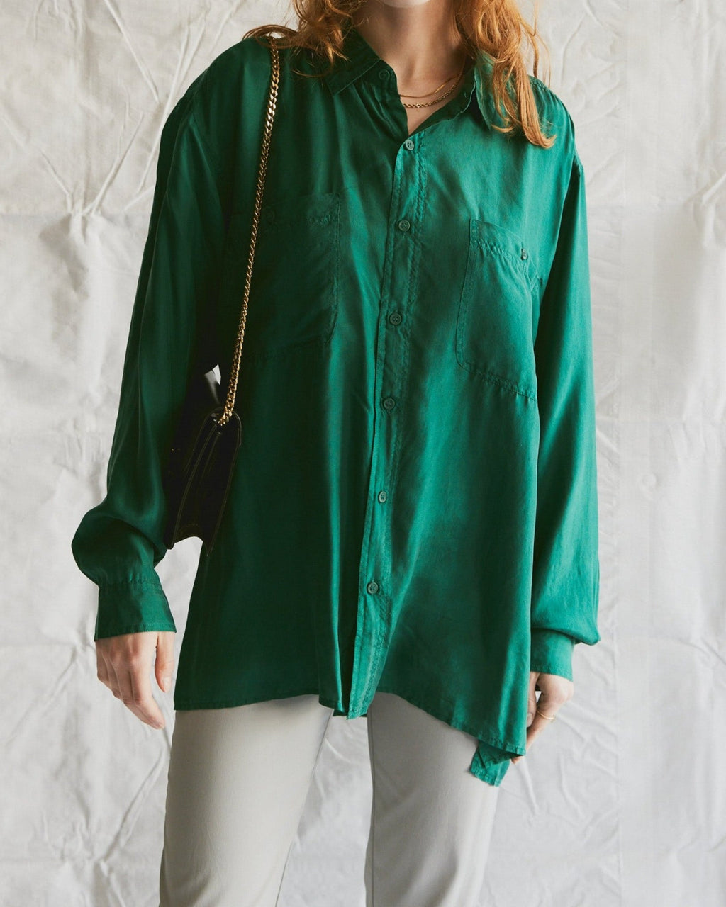 Silk Shirt Long Sleeve / Vivid
