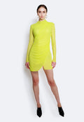 Lapointe Mesh Draped Mini Dress