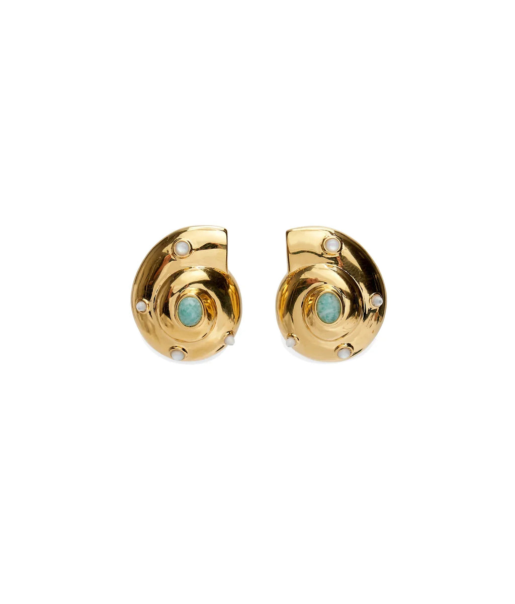 Lizzie Fortunato Nautilus Stud Earrings
