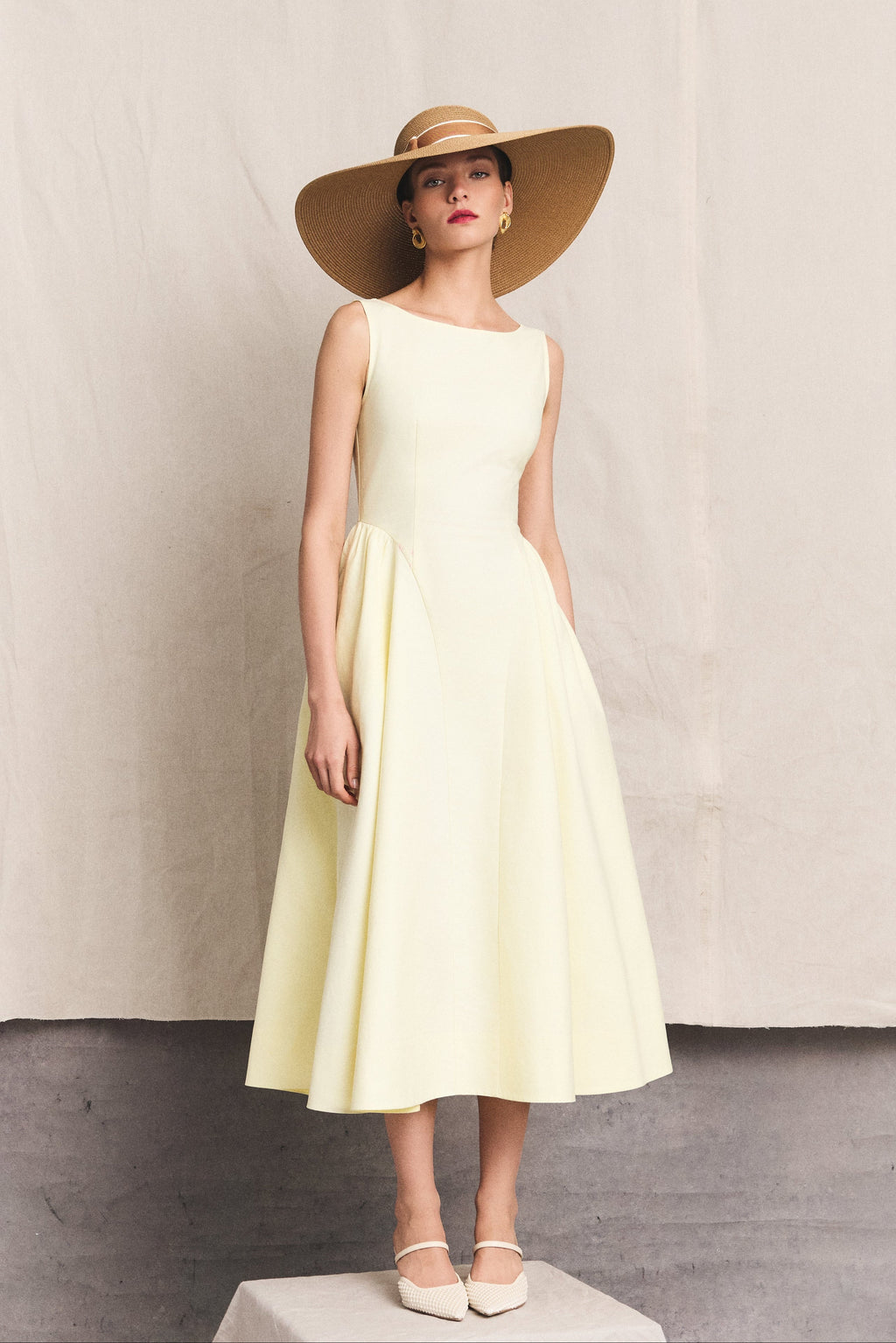 Chatsworth Woven Dress (Lemon)