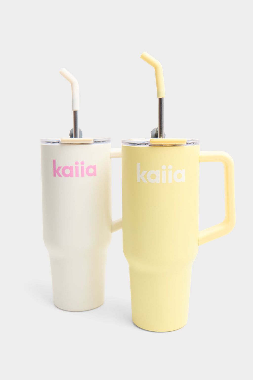 Kaiia 1.2 Litre Straw Bottle Cream