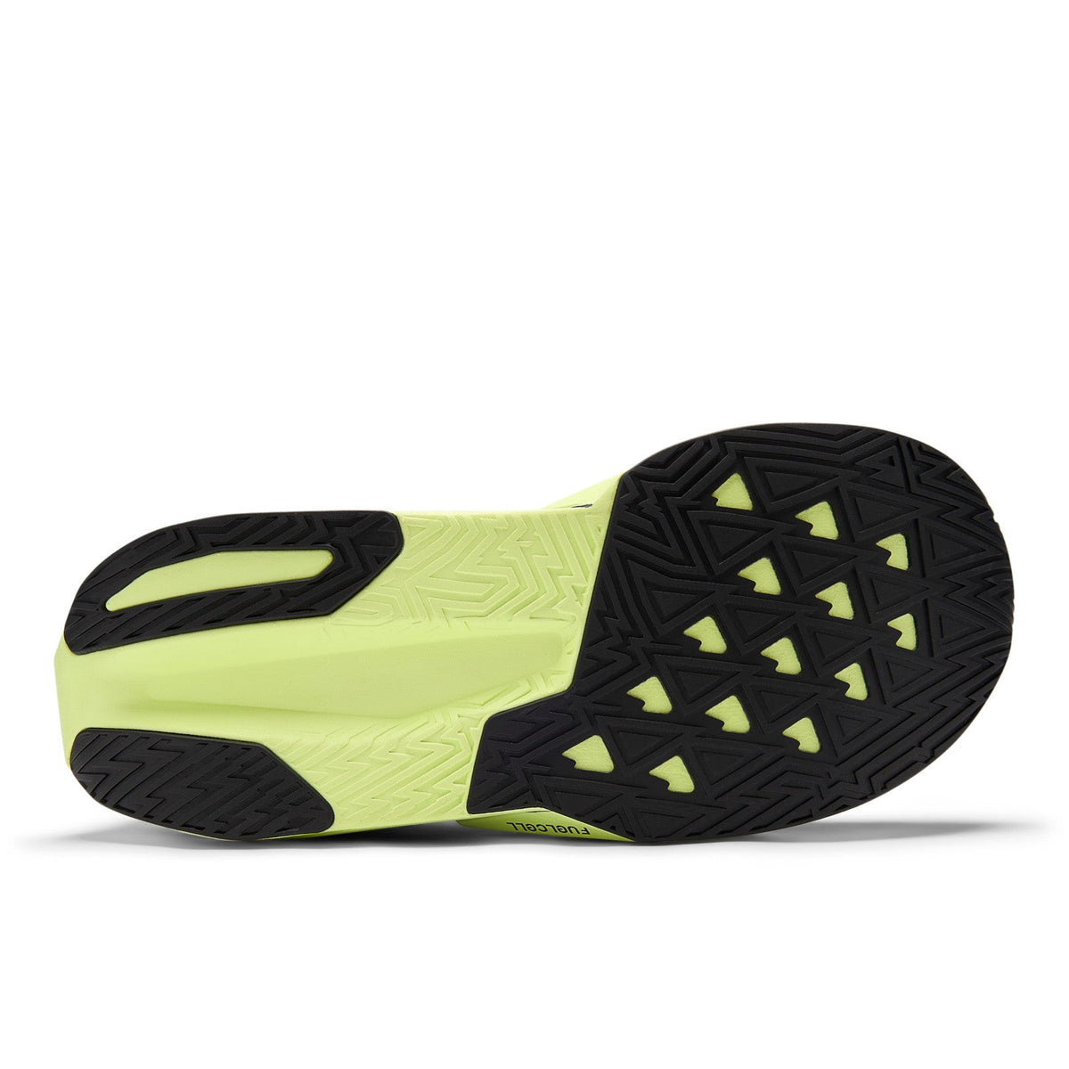 New Balance Men's FuelCell Rebel v5 in Alkaline Green with Boysenberry and Dark Silver Metallic