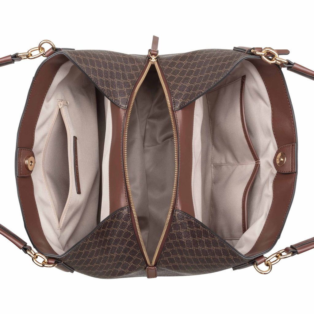 Deacon Large Triple Compartment Shoulder Bag